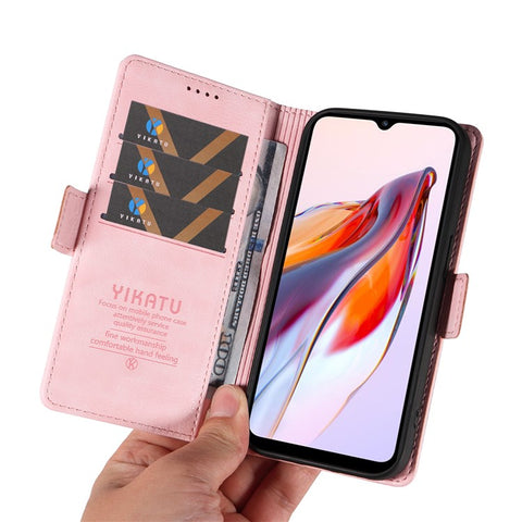 YIKATU YK-007 For Xiaomi Redmi 12C 4G / 11A 4G Case Litchi Texture Stand Smart Phone Cover