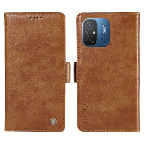 YIKATU YK-007 For Xiaomi Redmi 12C 4G / 11A 4G Case Litchi Texture Stand Smart Phone Cover
