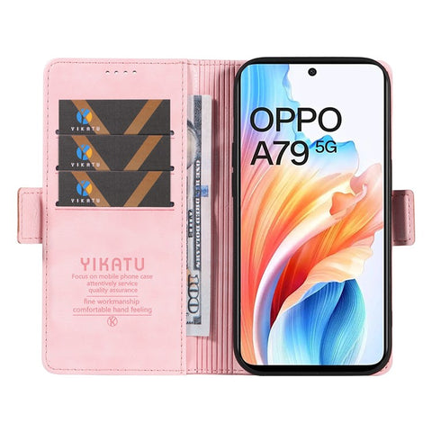 YIKATU YK-007 For Oppo A79 5G / A2 5G Leather Phone Case Litchi Texture Phone Shell