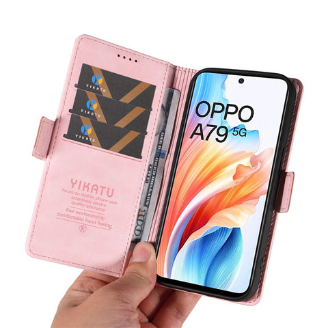 YIKATU YK-007 For Oppo A79 5G / A2 5G Leather Phone Case Litchi Texture Phone Shell