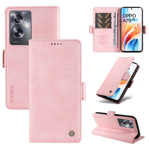 YIKATU YK-007 For Oppo A79 5G / A2 5G Leather Phone Case Litchi Texture Phone Shell