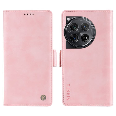 YIKATU YK-007 For OnePlus 12 5G Case Litchi Texture Side Clasps Phone Stand Cover