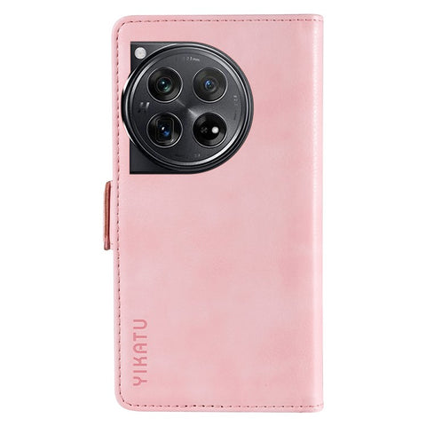YIKATU YK-007 For OnePlus 12 5G Case Litchi Texture Side Clasps Phone Stand Cover