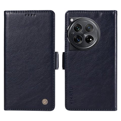 YIKATU YK-007 For OnePlus 12 5G Case Litchi Texture Side Clasps Phone Stand Cover