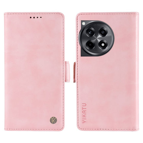 YIKATU YK-007 For OnePlus 12R 5G / Ace 3 5G Case Leather Phone Protective Cover Litchi Texture Design