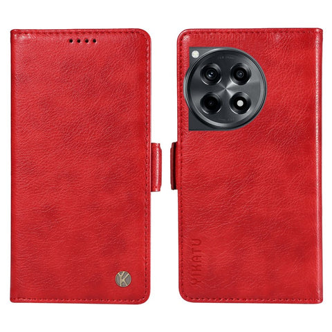 YIKATU YK-007 For OnePlus 12R 5G / Ace 3 5G Case Leather Phone Protective Cover Litchi Texture Design