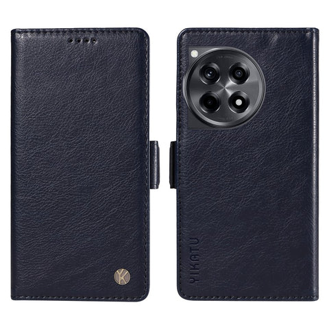 YIKATU YK-007 For OnePlus 12R 5G / Ace 3 5G Case Leather Phone Protective Cover Litchi Texture Design