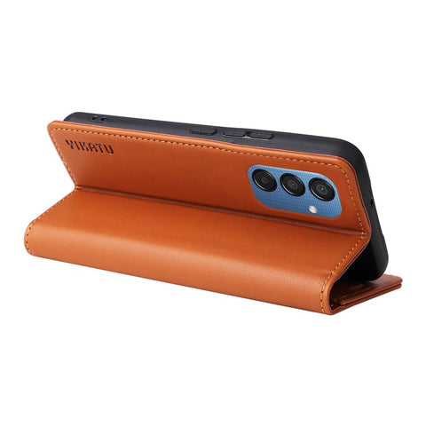 YIKATU YK-001 For Samsung Galaxy M15 5G Phone Cover Magnetic Closure Leather Shock Absorbing Case