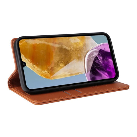 YIKATU YK-001 For Samsung Galaxy M15 5G Phone Cover Magnetic Closure Leather Shock Absorbing Case