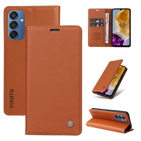 YIKATU YK-001 For Samsung Galaxy M15 5G Phone Cover Magnetic Closure Leather Shock Absorbing Case
