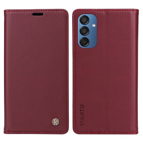 YIKATU YK-001 For Samsung Galaxy M15 5G Phone Cover Magnetic Closure Leather Shock Absorbing Case