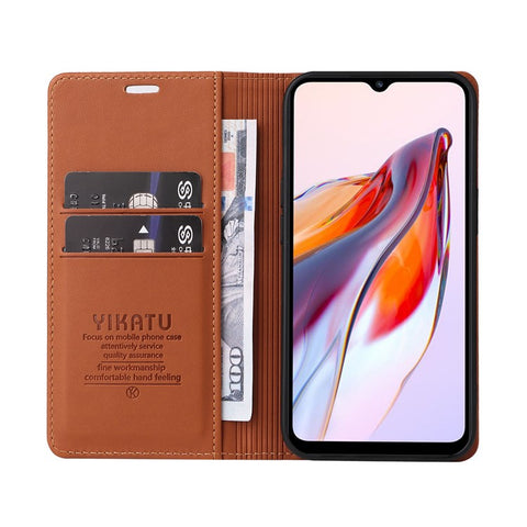 YIKATU YK-001 For Xiaomi Redmi 12C 4G / Redmi 11A 4G Case Magnetic Closure Leather Stand Phone Shell