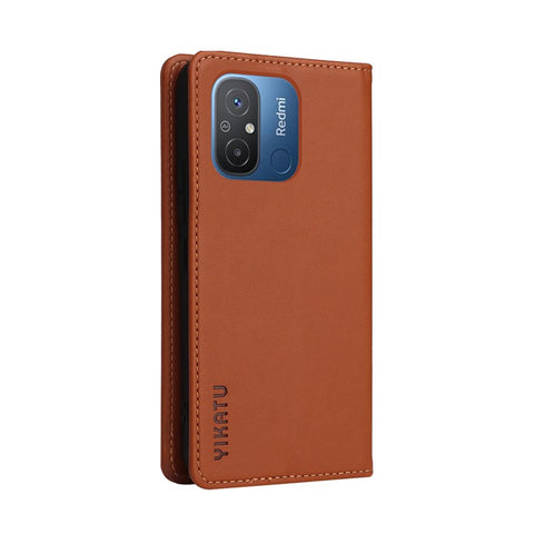 YIKATU YK-001 For Xiaomi Redmi 12C 4G / Redmi 11A 4G Case Magnetic Closure Leather Stand Phone Shell