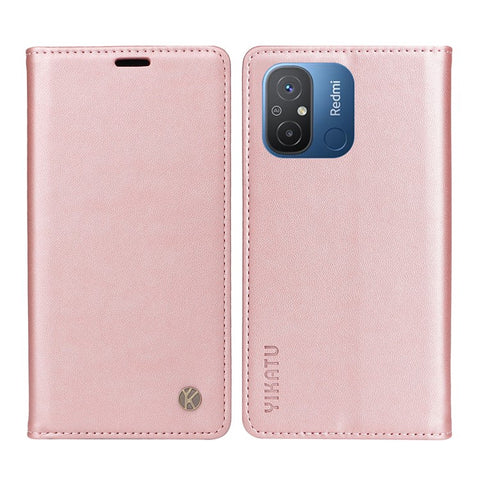 YIKATU YK-001 For Xiaomi Redmi 12C 4G / Redmi 11A 4G Case Magnetic Closure Leather Stand Phone Shell