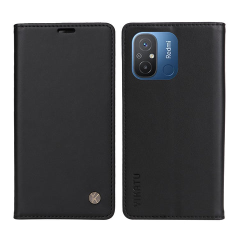 YIKATU YK-001 For Xiaomi Redmi 12C 4G / Redmi 11A 4G Case Magnetic Closure Leather Stand Phone Shell