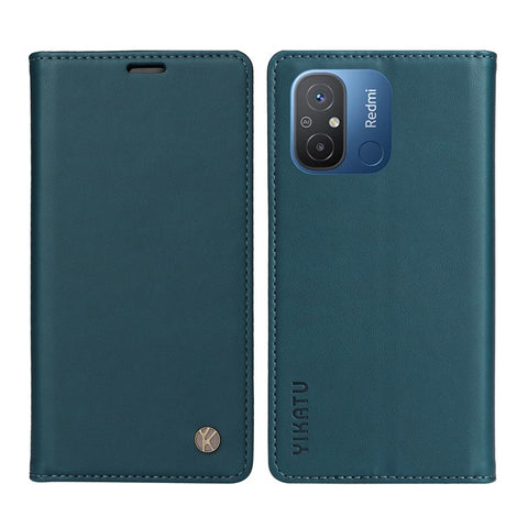 YIKATU YK-001 For Xiaomi Redmi 12C 4G / Redmi 11A 4G Case Magnetic Closure Leather Stand Phone Shell