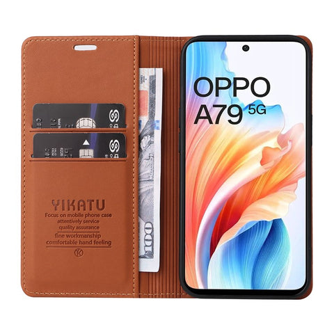 YIKATU YK-001 For Oppo A79 5G / A2 5G Case Magnetic Adsorption Leather Phone Cover