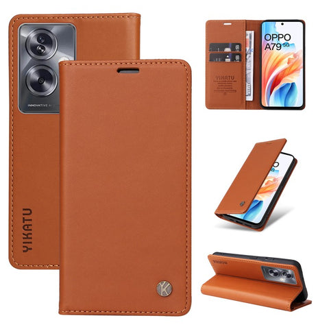 YIKATU YK-001 For Oppo A79 5G / A2 5G Case Magnetic Adsorption Leather Phone Cover
