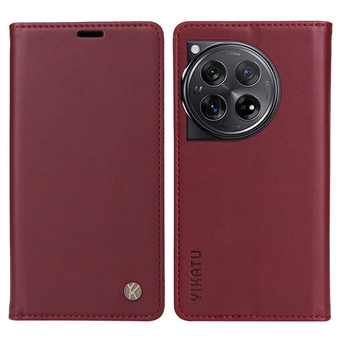 YIKATU YK-001 For OnePlus 12 5G Wallet Case PU Leather Phone Cover Magnetic Closing