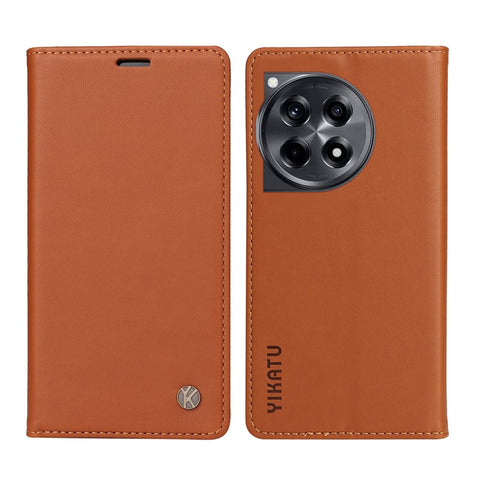 YIKATU YK-001 For OnePlus 12R 5G / Ace 3 5G Case Magnetic Closing Leather Cell Phone Cover