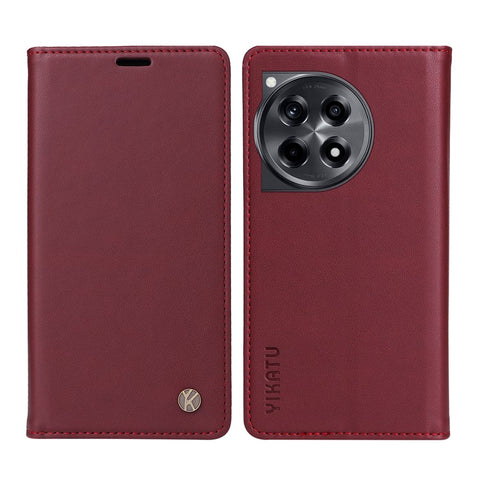 YIKATU YK-001 For OnePlus 12R 5G / Ace 3 5G Case Magnetic Closing Leather Cell Phone Cover