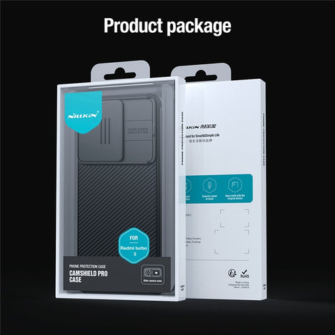 NILLKIN Camshield Pro Series for Xiaomi Redmi Turbo 3 5G / Poco F6 5G Case PC+TPU Slide Camera Lid Phone Cover
