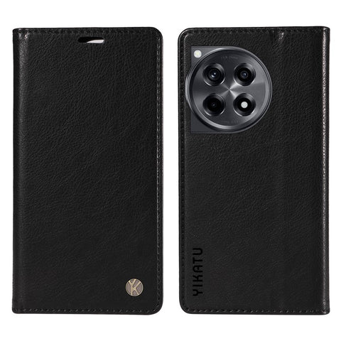 YIKATU YK-006 For OnePlus 12R 5G / Ace 3 5G Case Leather Wallet Phone Case Magnetic Closing