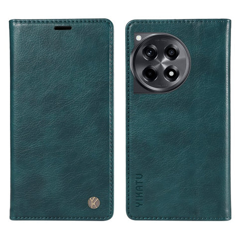 YIKATU YK-006 For OnePlus 12R 5G / Ace 3 5G Case Leather Wallet Phone Case Magnetic Closing