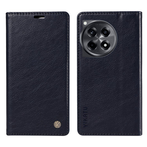 YIKATU YK-006 For OnePlus 12R 5G / Ace 3 5G Case Leather Wallet Phone Case Magnetic Closing