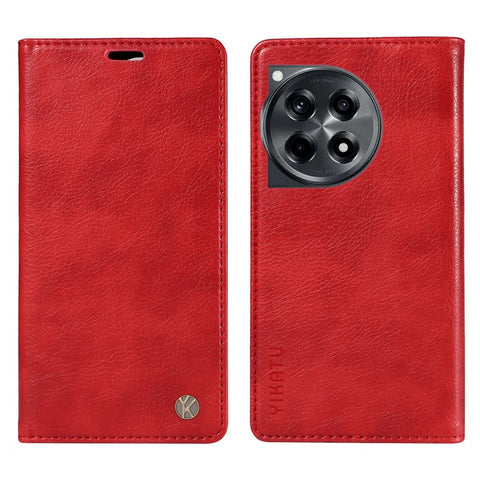 YIKATU YK-006 For OnePlus 12R 5G / Ace 3 5G Case Leather Wallet Phone Case Magnetic Closing