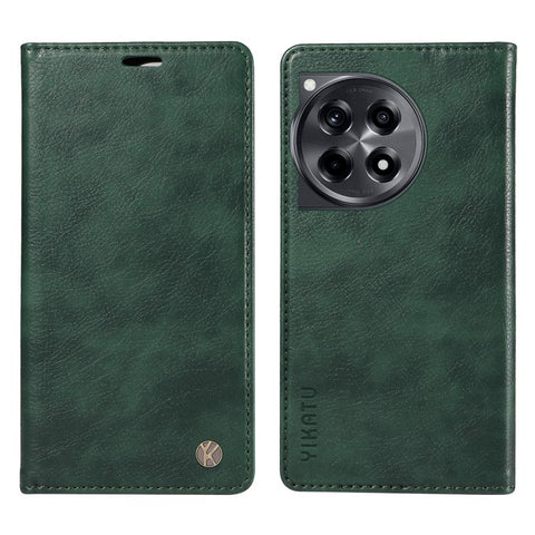 YIKATU YK-006 For OnePlus 12R 5G / Ace 3 5G Case Leather Wallet Phone Case Magnetic Closing