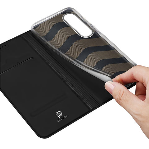 DUX DUCIS Skin Pro Series For OnePlus Nord CE4 5G / Oppo K12 Flip Phone Case with Stand and Card Slot