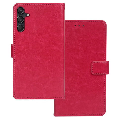 IDEWEI For Samsung Galaxy M55 5G / C55 5G / F55 5G Case PU Leather Folio Stand View Phone Cover Crazy Horse Texture