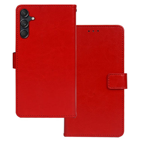 IDEWEI For Samsung Galaxy M55 5G / C55 5G / F55 5G Case PU Leather Folio Stand View Phone Cover Crazy Horse Texture