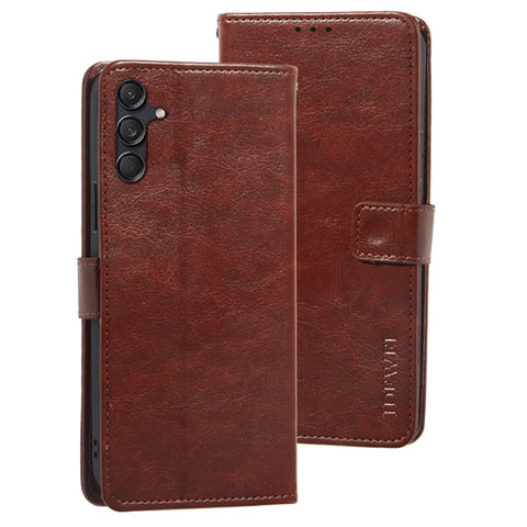 IDEWEI For Samsung Galaxy M55 5G / C55 5G / F55 5G Case Crazy Horse Texture PU Leather Phone Cover Card Holder Stand