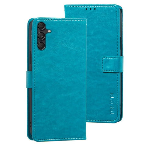 IDEWEI For Samsung Galaxy M55 5G / C55 5G / F55 5G Case Crazy Horse Texture PU Leather Phone Cover Card Holder Stand