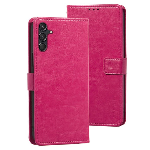 IDEWEI For Samsung Galaxy M55 5G / C55 5G / F55 5G Case Crazy Horse Texture PU Leather Phone Cover Card Holder Stand