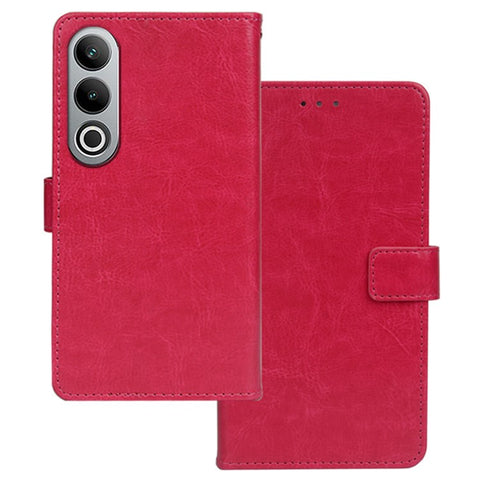 IDEWEI Leather Case for OnePlus Nord CE4 5G , Crazy Horse Texture Cover with Photo Card Slots