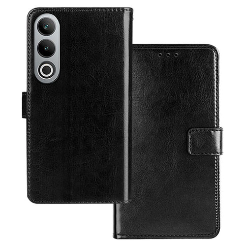 IDEWEI Leather Case for OnePlus Nord CE4 5G , Crazy Horse Texture Cover with Photo Card Slots