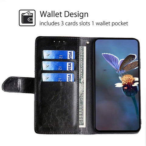 Wallet Case for Samsung Galaxy M15 5G Phone Cover Imprint Geometric Splicing Stand Shell