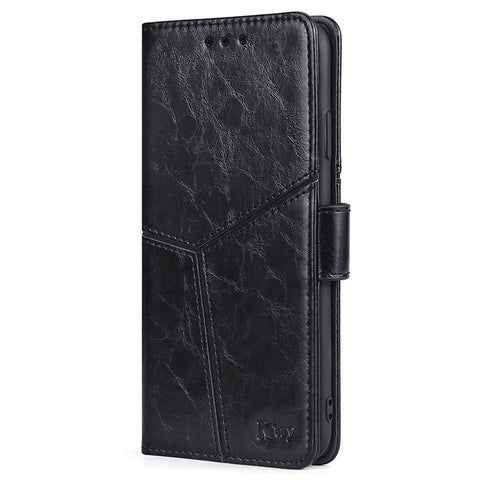 Wallet Case for Samsung Galaxy M15 5G Phone Cover Imprint Geometric Splicing Stand Shell