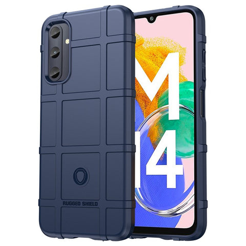 For Samsung Galaxy M14 4G Case Square Grid Texture Non-Slip TPU Phone Cover
