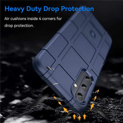 For Samsung Galaxy M14 4G Case Square Grid Texture Non-Slip TPU Phone Cover