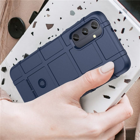 For Samsung Galaxy M14 4G Case Square Grid Texture Non-Slip TPU Phone Cover