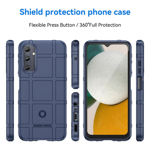 For Samsung Galaxy M14 4G Case Square Grid Texture Non-Slip TPU Phone Cover