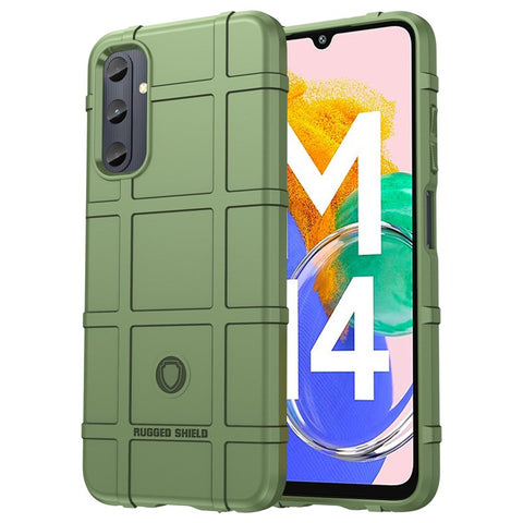 For Samsung Galaxy M14 4G Case Square Grid Texture Non-Slip TPU Phone Cover