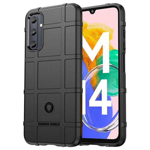 For Samsung Galaxy M14 4G Case Square Grid Texture Non-Slip TPU Phone Cover