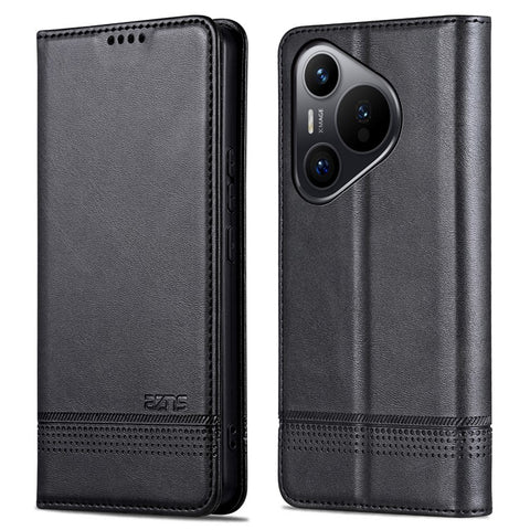 AZNS For Huawei Pura 70 Wallet Case PU Leather Magnetic Shock Absorbing Phone Cover