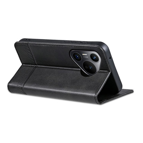 AZNS For Huawei Pura 70 Wallet Case PU Leather Magnetic Shock Absorbing Phone Cover