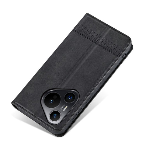 AZNS For Huawei Pura 70 Wallet Case PU Leather Magnetic Shock Absorbing Phone Cover